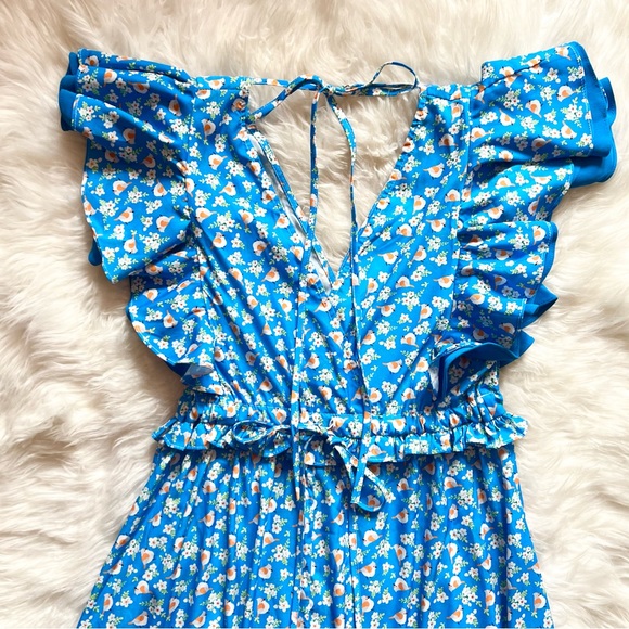 SENLIS | Dresses | New Senlis Amalie Floral Ruffle Midi Dress | Poshmark